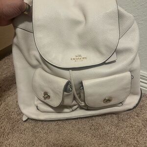 Coach Off-White Leather Backpack